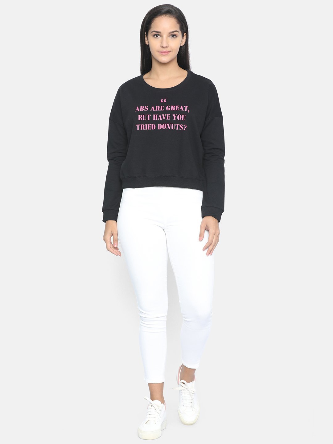 Buy women sweatshirt|Black