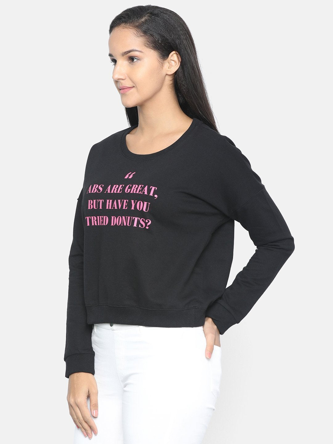 Buy women sweatshirt|Black