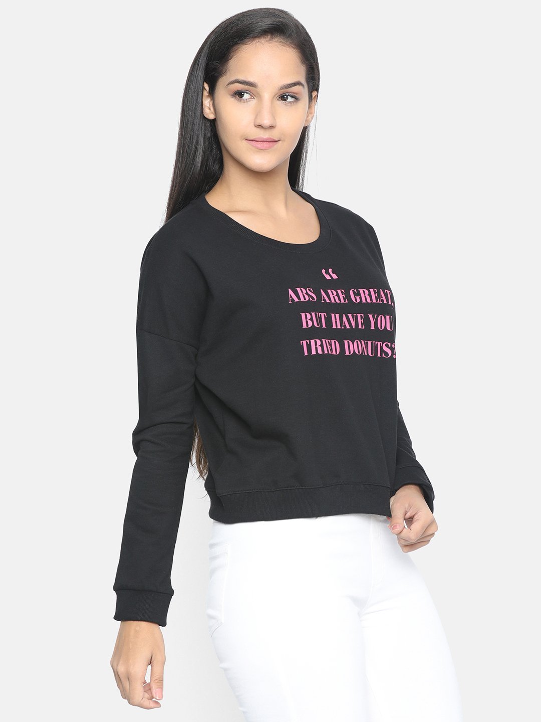 Buy women sweatshirt|Black