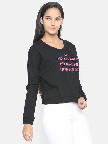 Buy women sweatshirt|Black