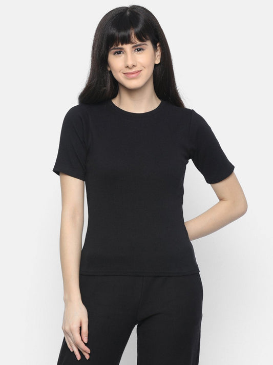 Buy black short sleeve top 