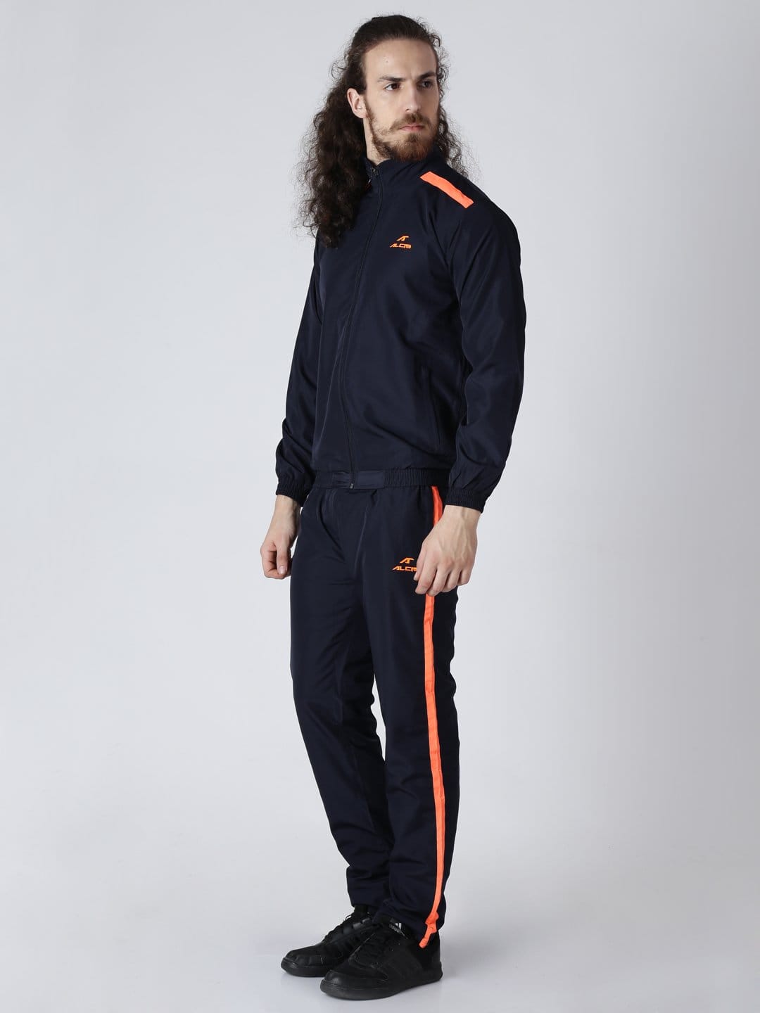 Alcis Mens Printed Navy Tracksuit-S-Navy Blue 164MTS251-S