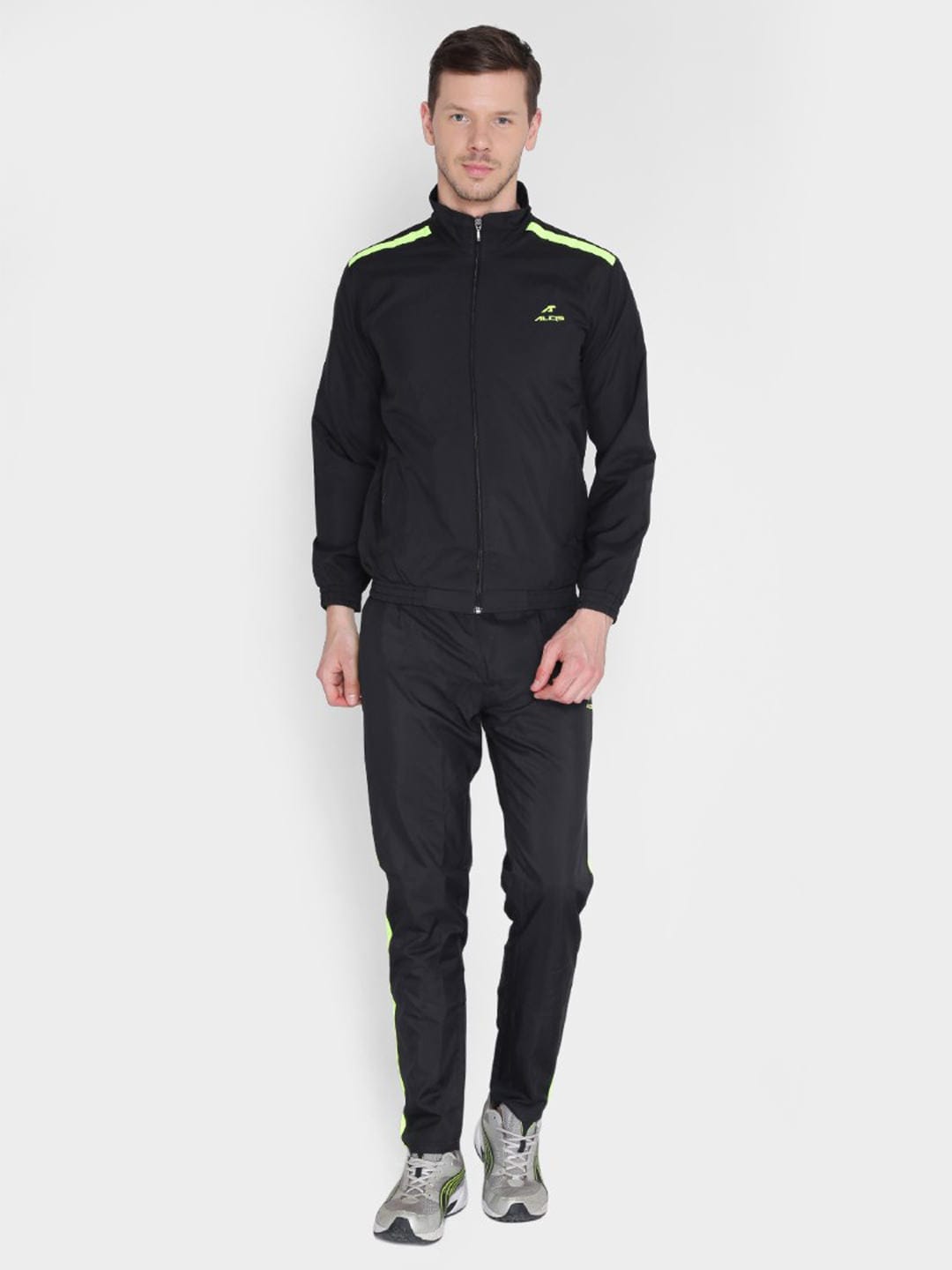 Alcis Mens Solid Black Tracksuit 164MTS252 164MTS252-S