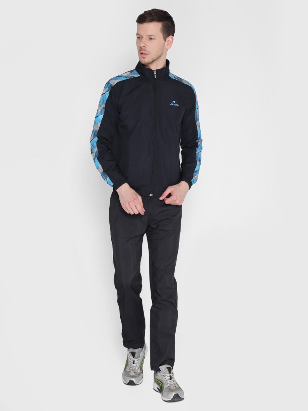 Alcis Mens Printed Black Tracksuit 165MTS253 165MTS253-S