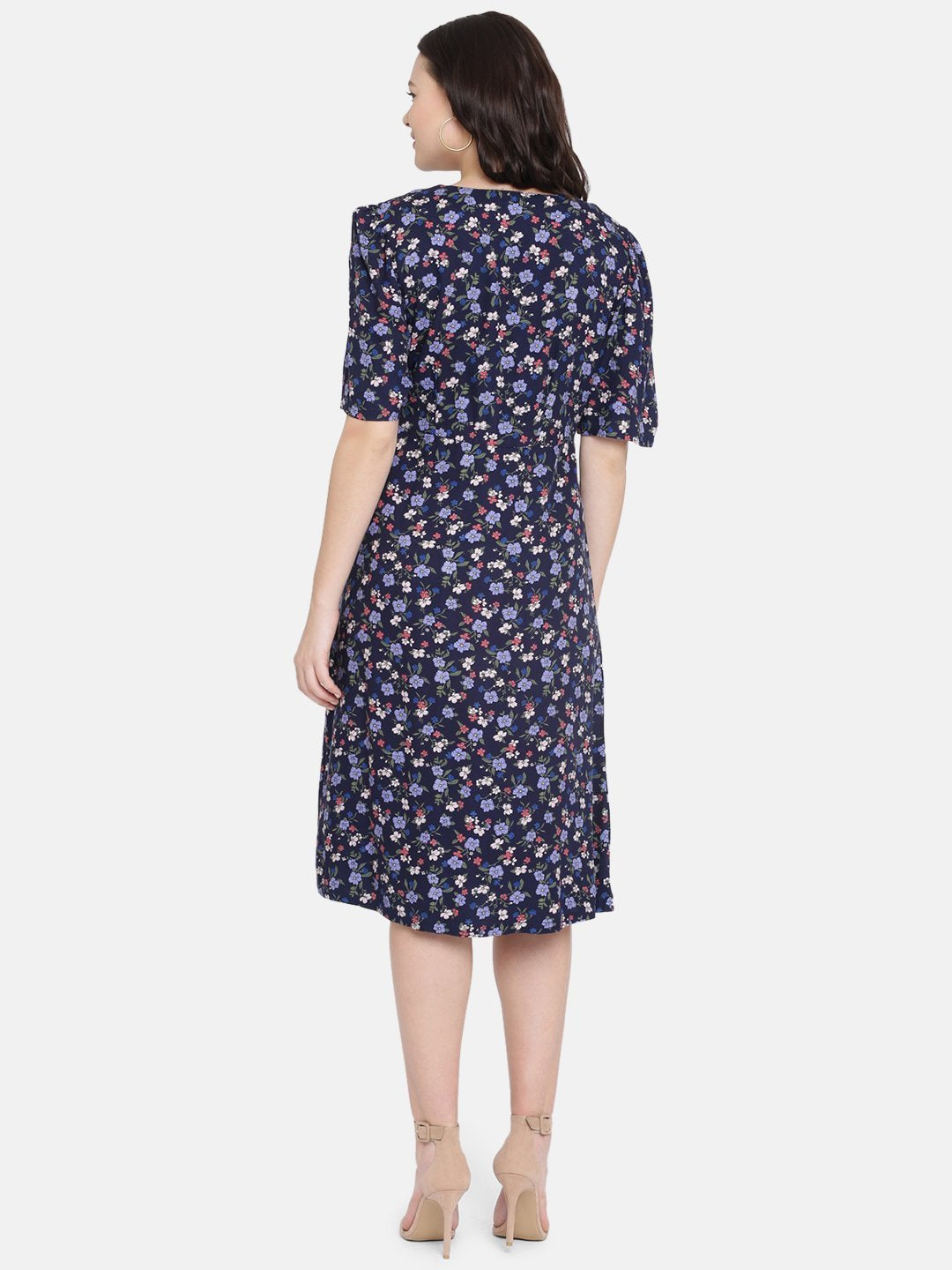 buy V neck midi dress 