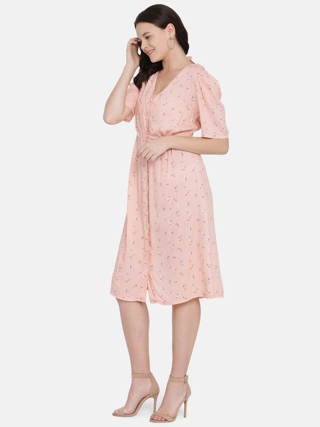 pink floral maxi dress