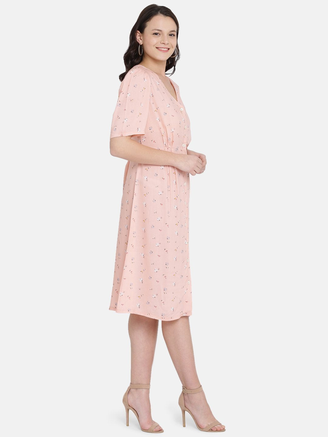 pink floral maxi dress