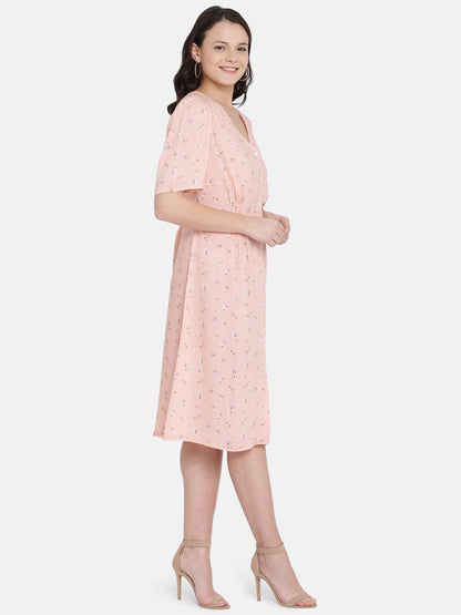 pink floral maxi dress