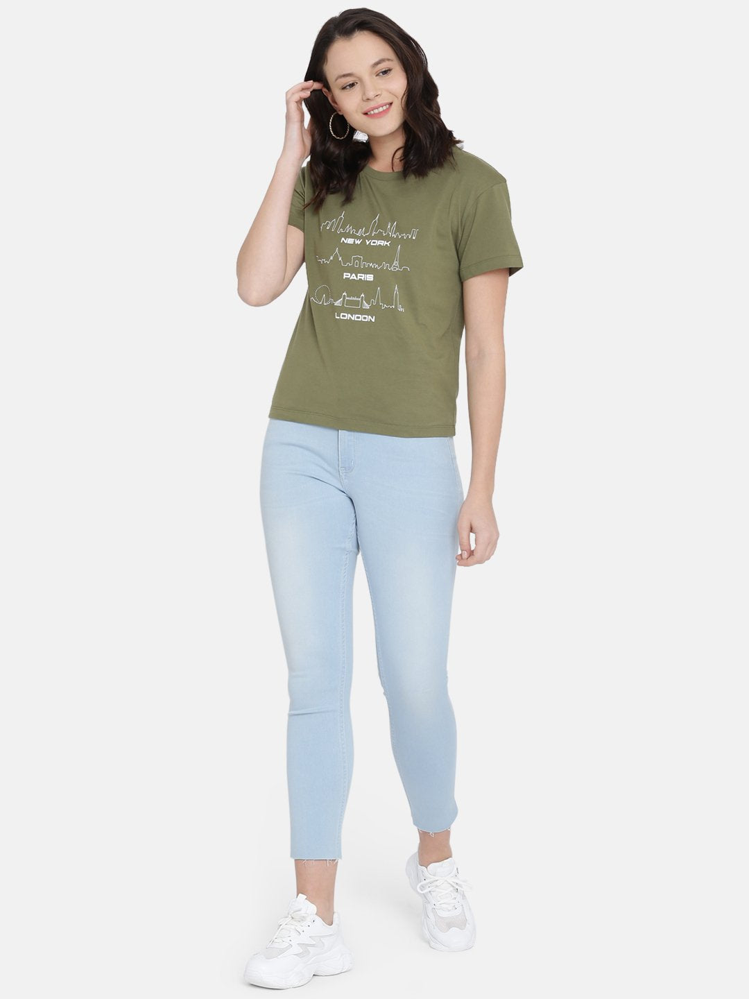 Buy round neck tshirt for women