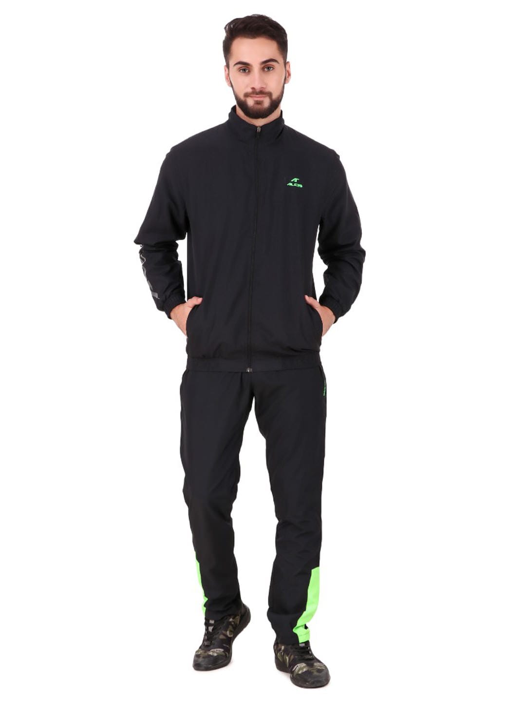 Alcis Mens Printed Black Track Suit 167MTS258 167MTS258-S