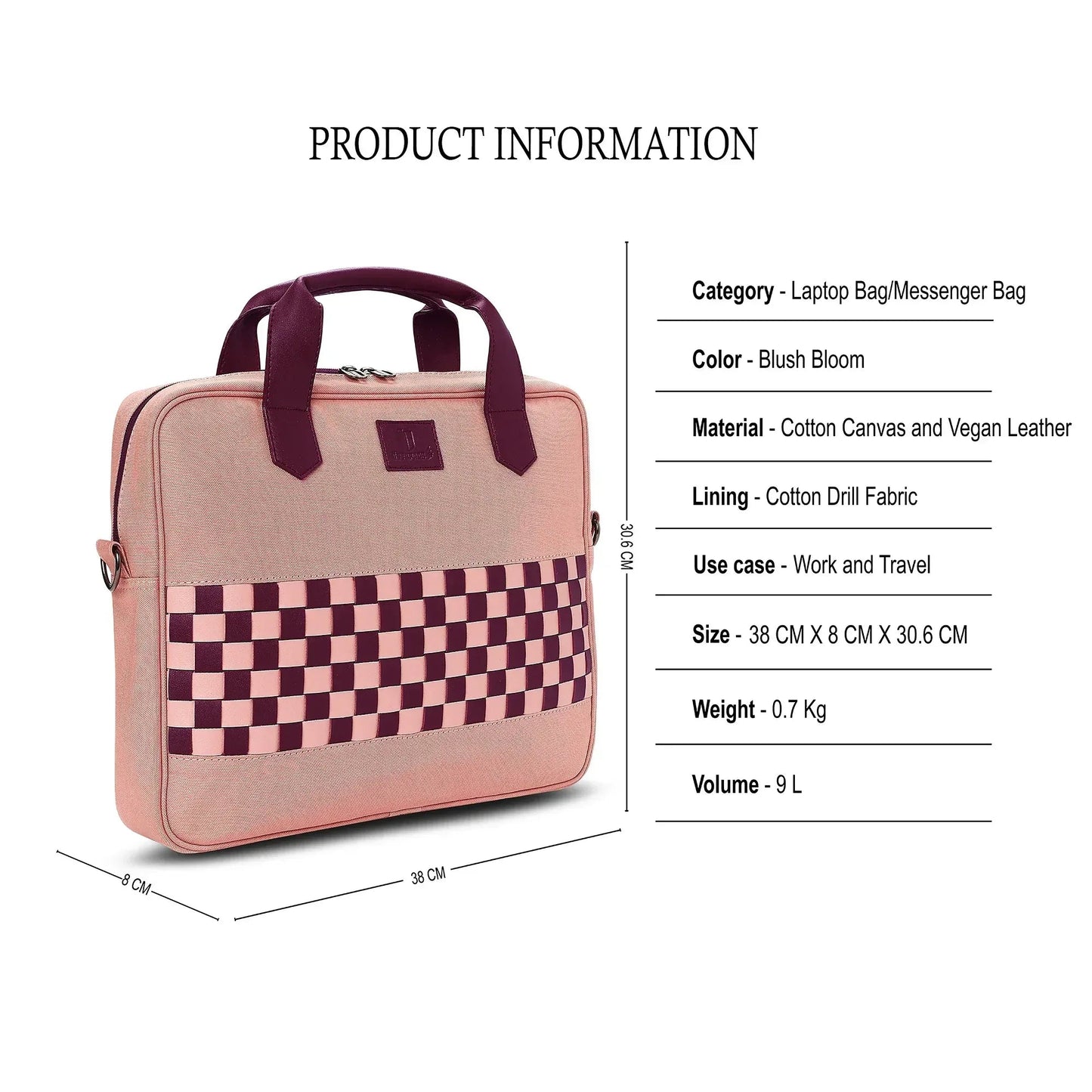 Zen Centre - Blush Bloom | Laptop Bag / Messenger Bag