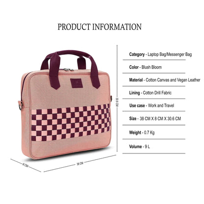 Zen Centre - Blush Bloom | Laptop Bag / Messenger Bag