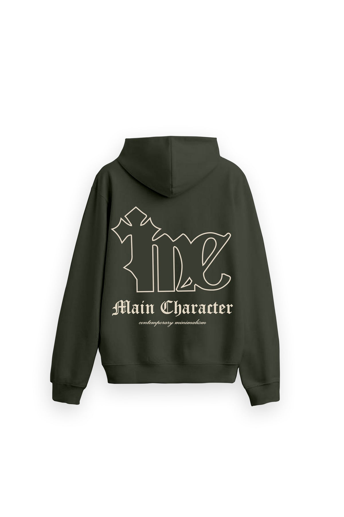 Shadow Line Printed Oversized Grey Hoodie Main Character