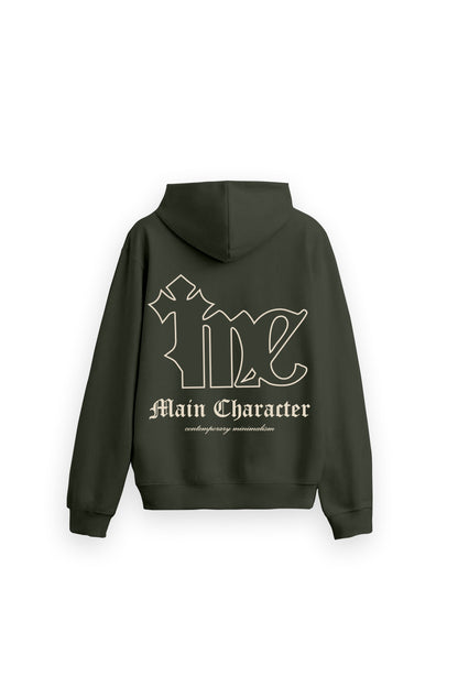 Shadow Line Printed Oversized Grey Hoodie Main Character