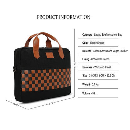 Zen Centre - Ebony Ember | Laptop Bag / Messenger Bag