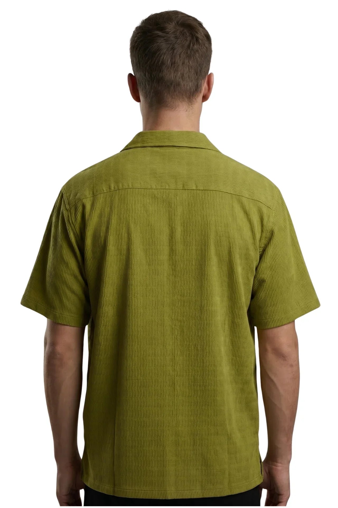 Green Floral Embroidered Shirt