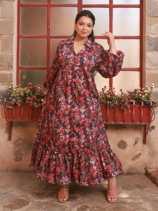 V-Neck Maxi Dress For Women