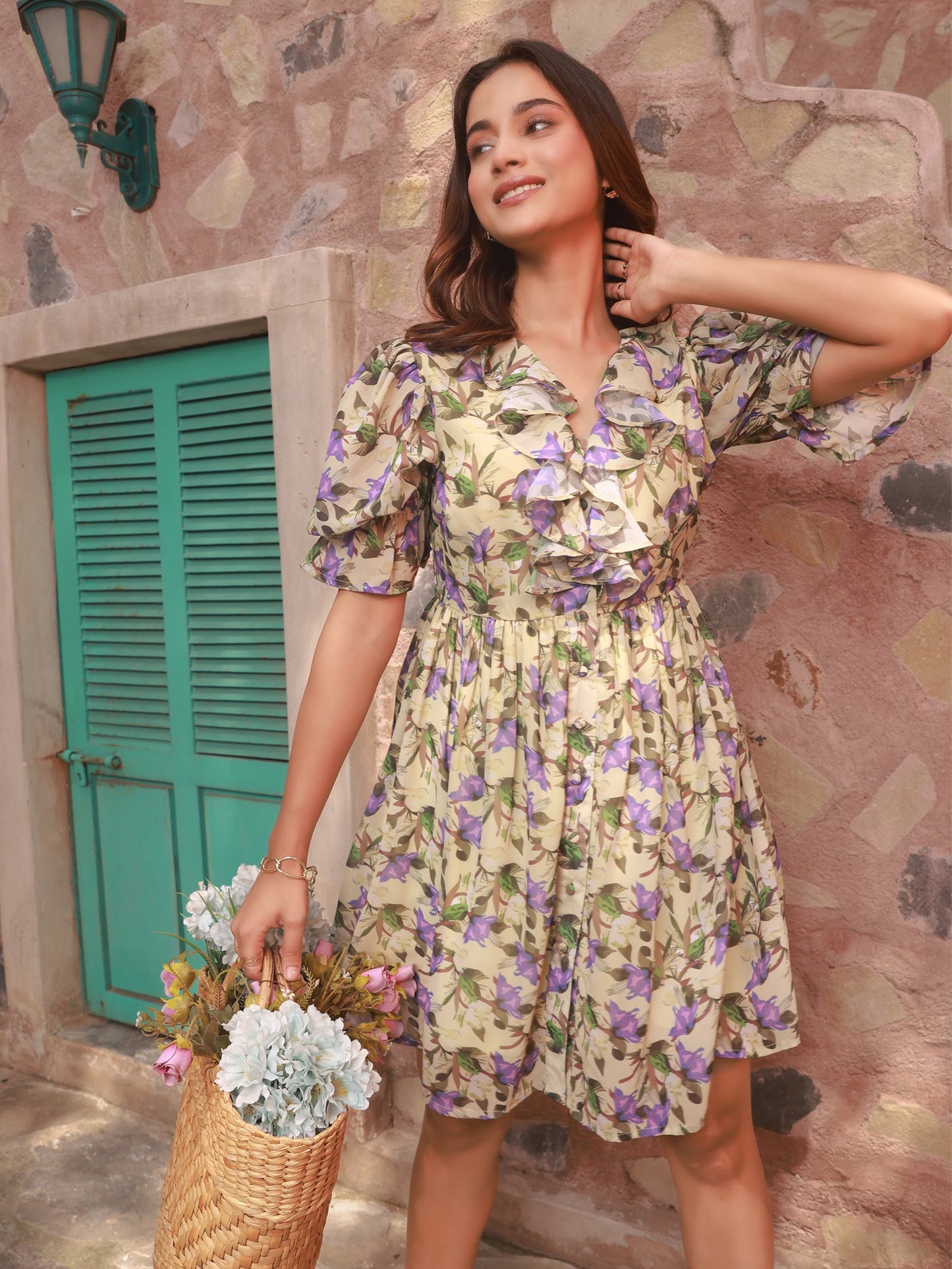 Button Down Mini Dress Online In India