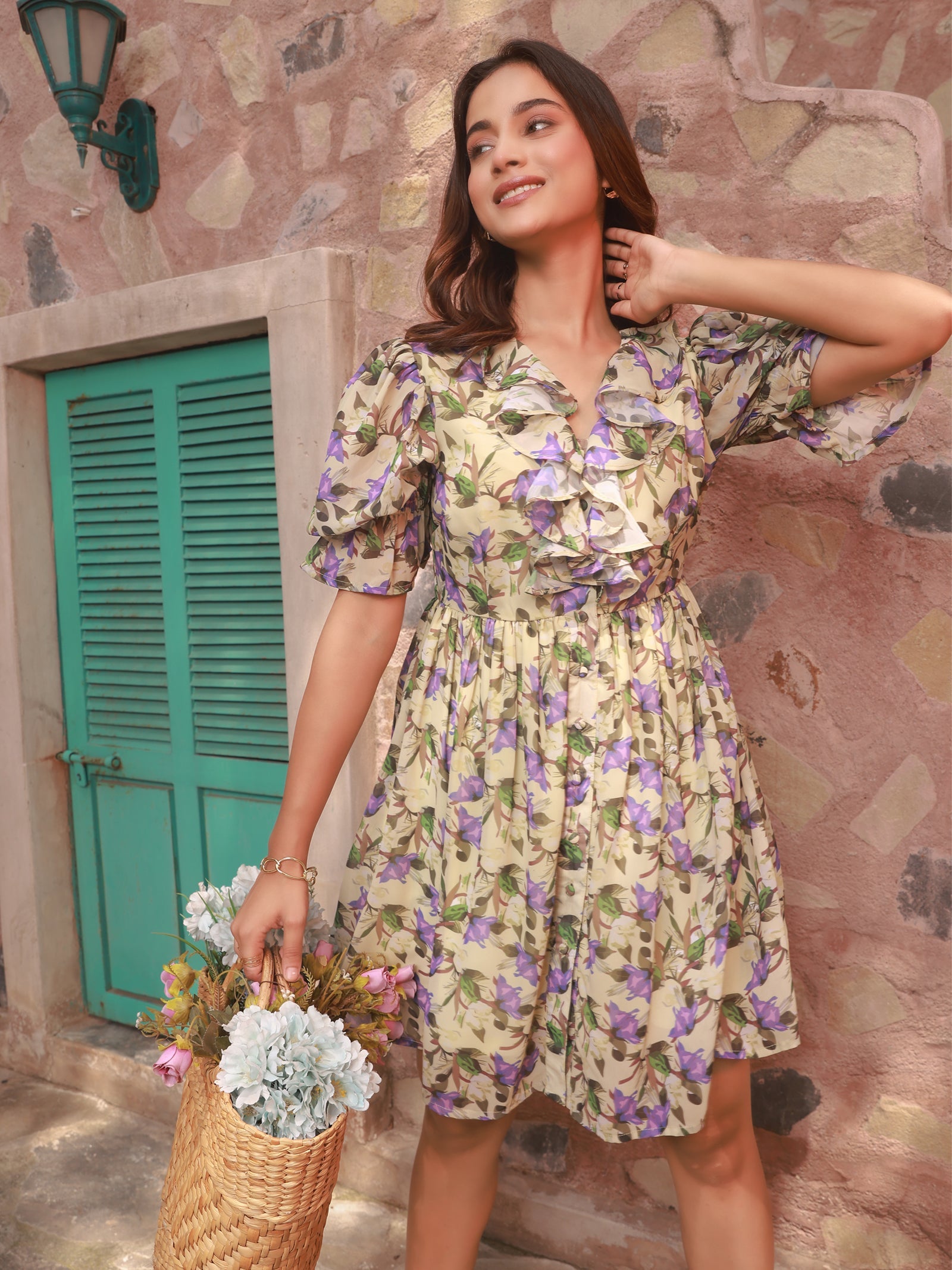 Button Down Mini Dress Online In India