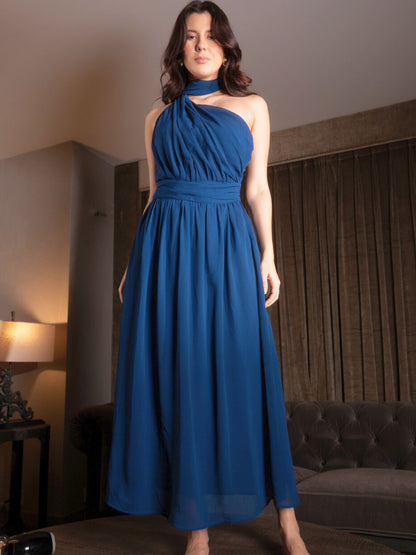 Blue maxi dress for women