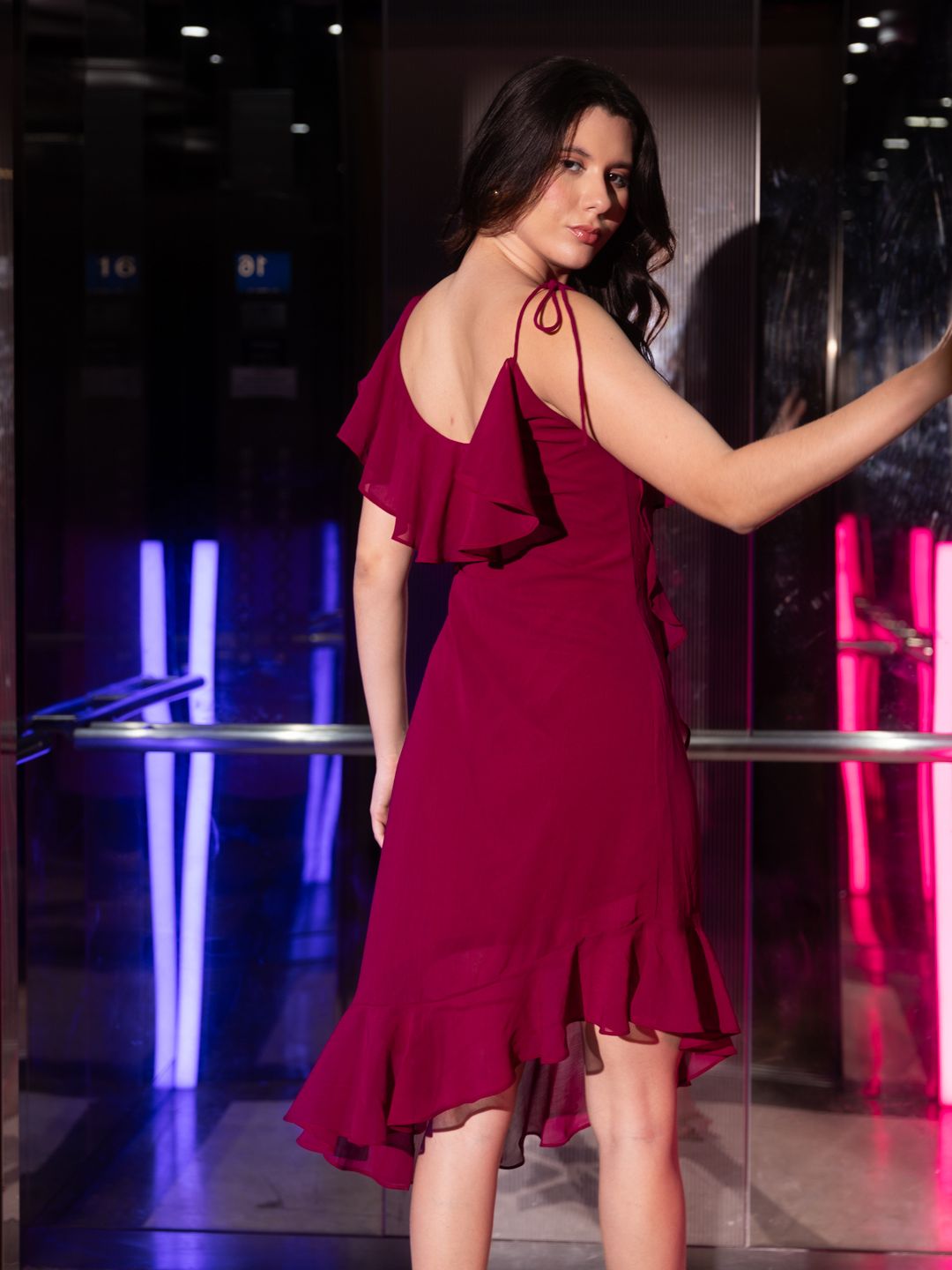  High-Low Midi Dress for Women