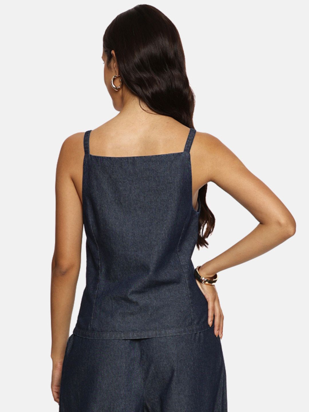 IS.U Dark Blue Denim Vest Top