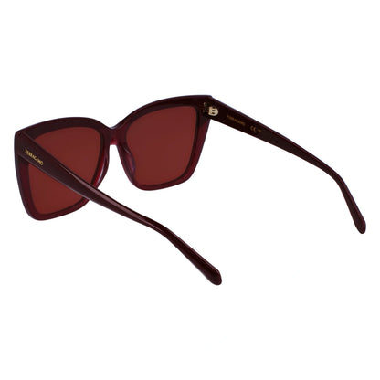 Salvatore Ferragamo Wine on Wine Rectangle Sunglasses
