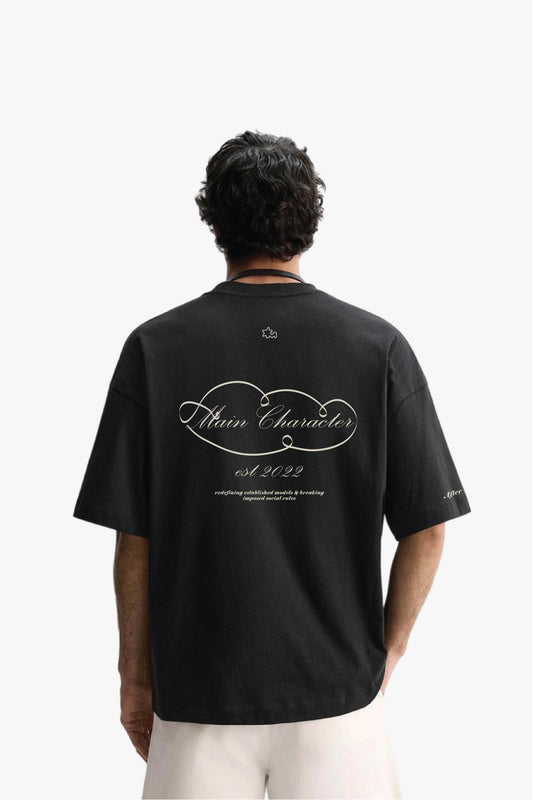 Est. 2022 Printed Oversized Black T-Shirt