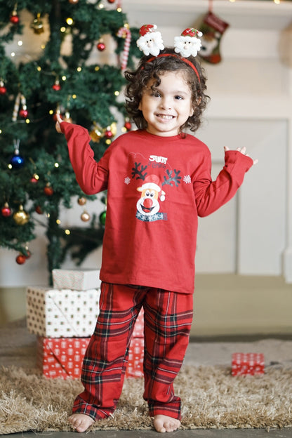 Red Nose Reindeer Pajama Set Nap Chief