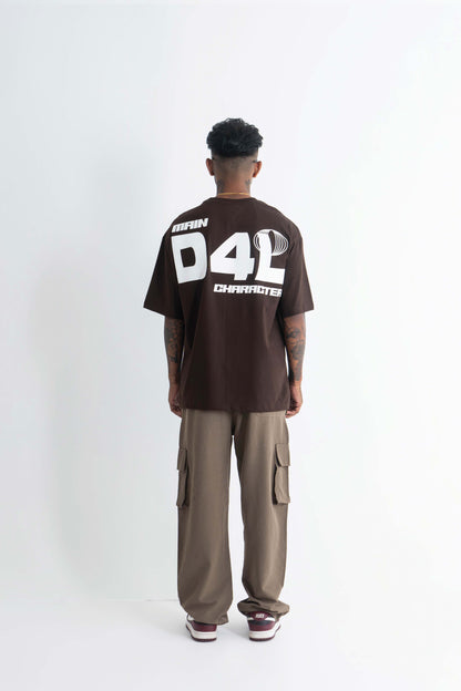 Future Heavyweight Oversized Brown T-Shirt Main Character
