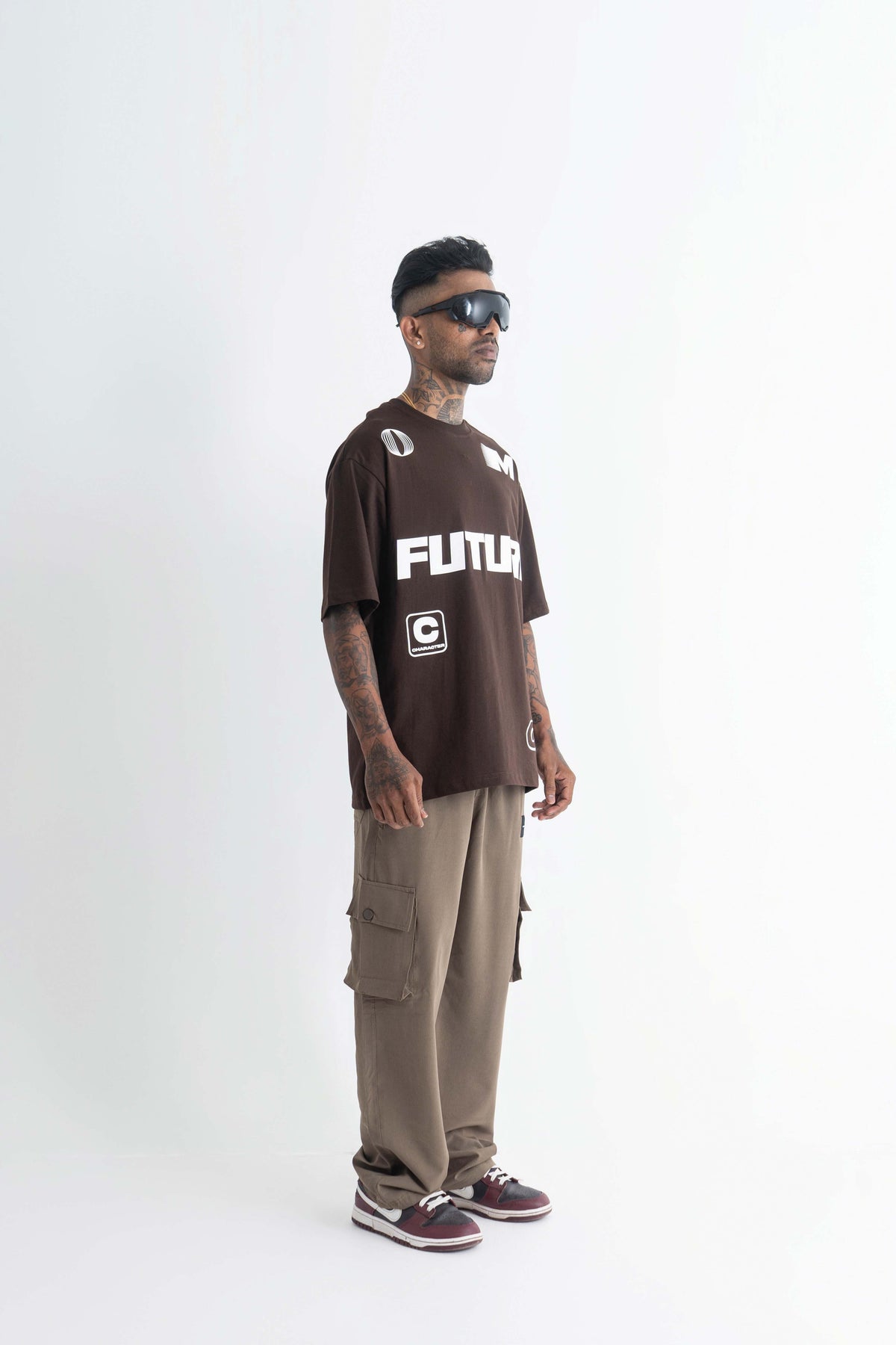 Future Heavyweight Oversized Brown T-Shirt Main Character