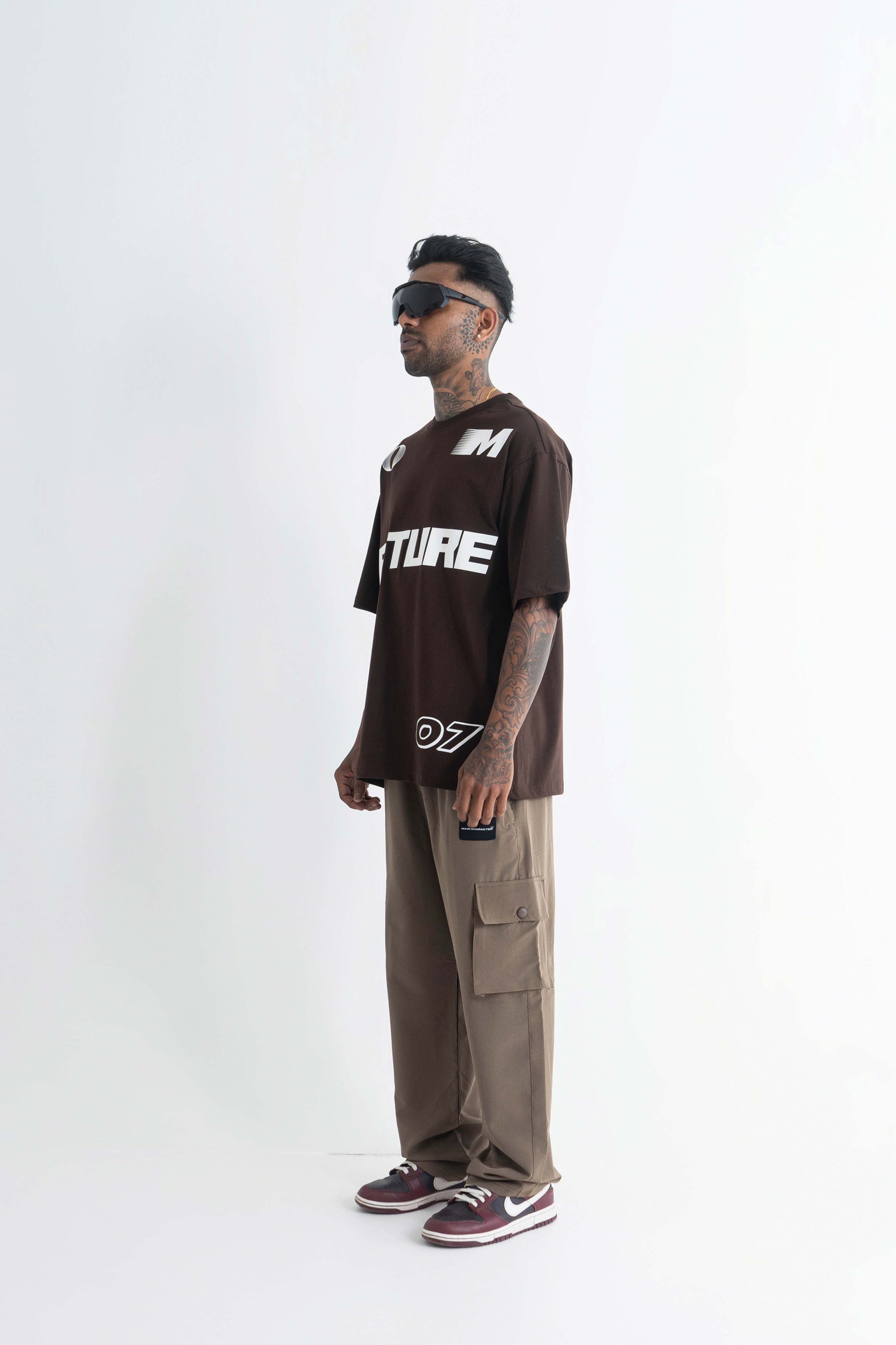 Future Heavyweight Oversized Brown T-Shirt Main Character