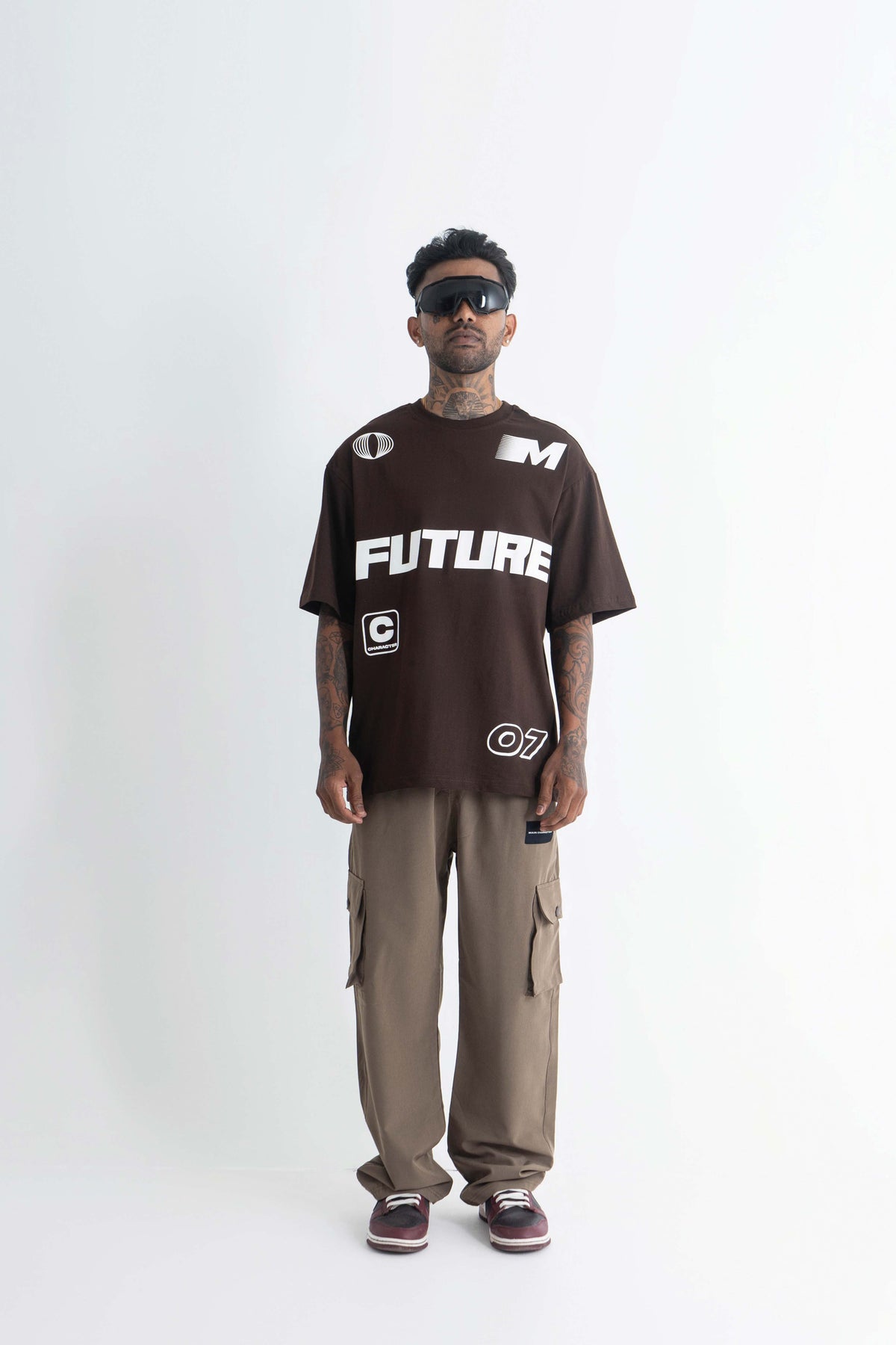 Future Heavyweight Oversized Brown T-Shirt Main Character