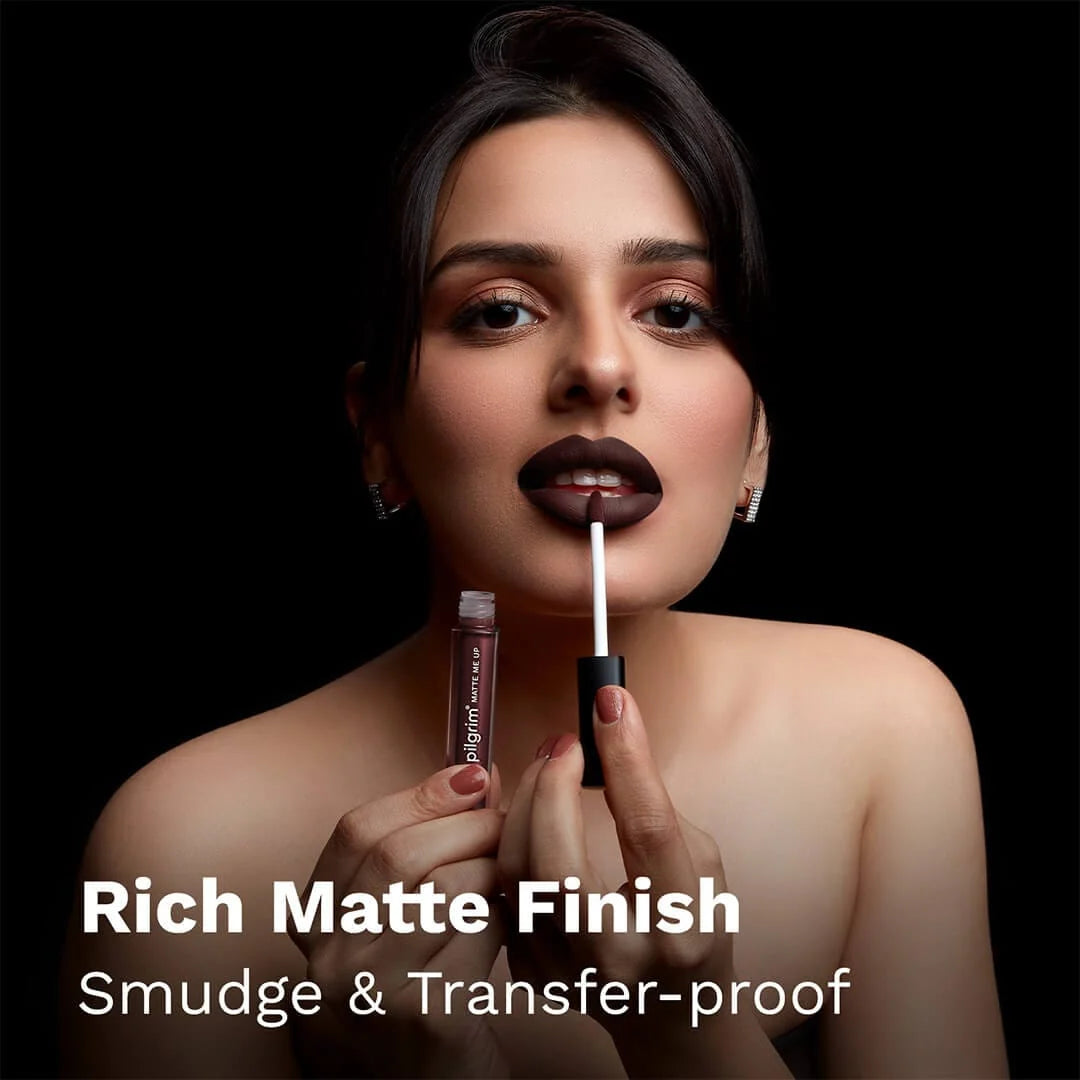 Pilgrim Matte Me Up Liquid Lipstick Dark Seduction 18 3 MILLI_LITRE