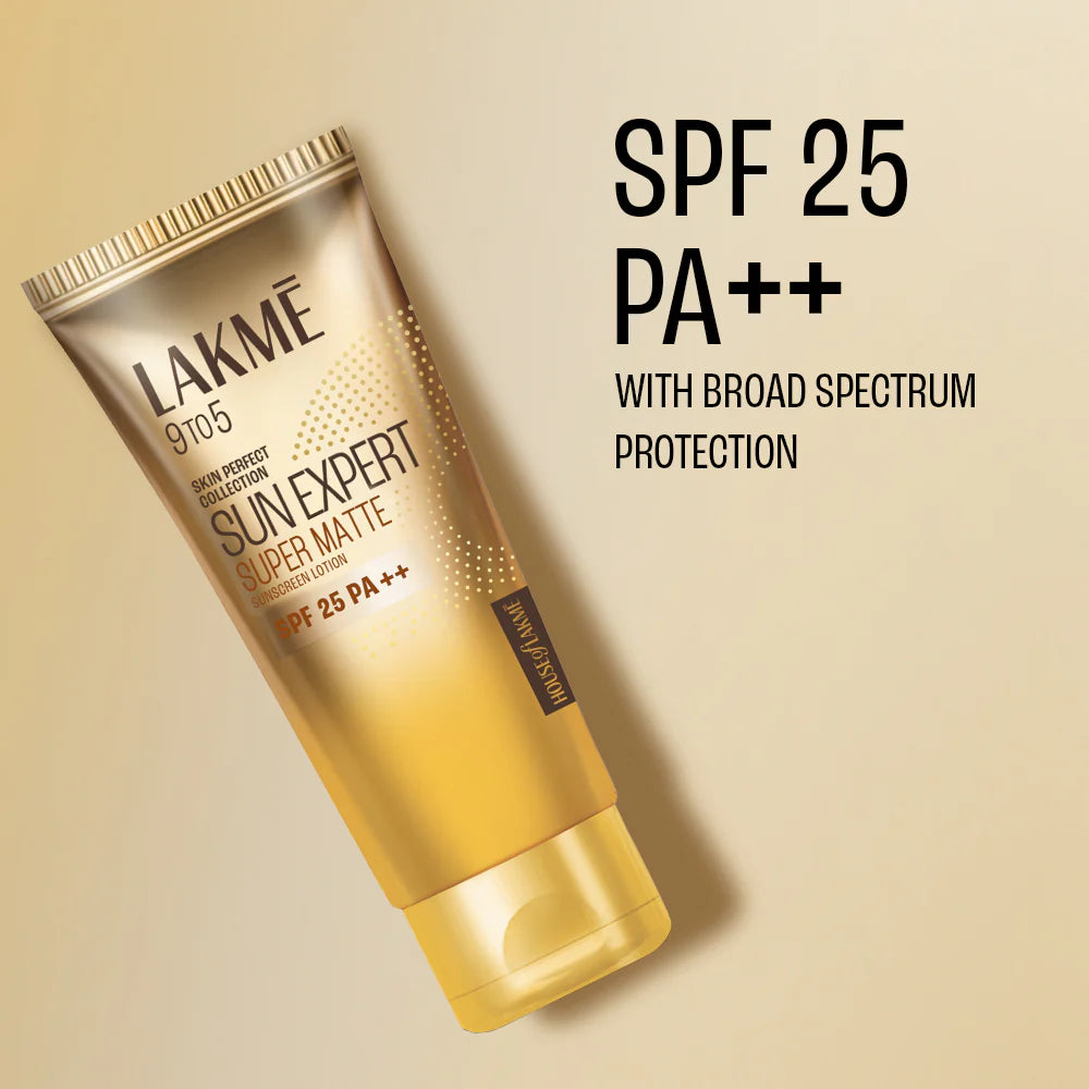 Lakme 9To5 Sun Expert SPF 50 PA+++ Super Matte Sunscreen Lotion