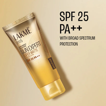 Lakme 9To5 Sun Expert SPF 50 PA+++ Super Matte Sunscreen Lotion