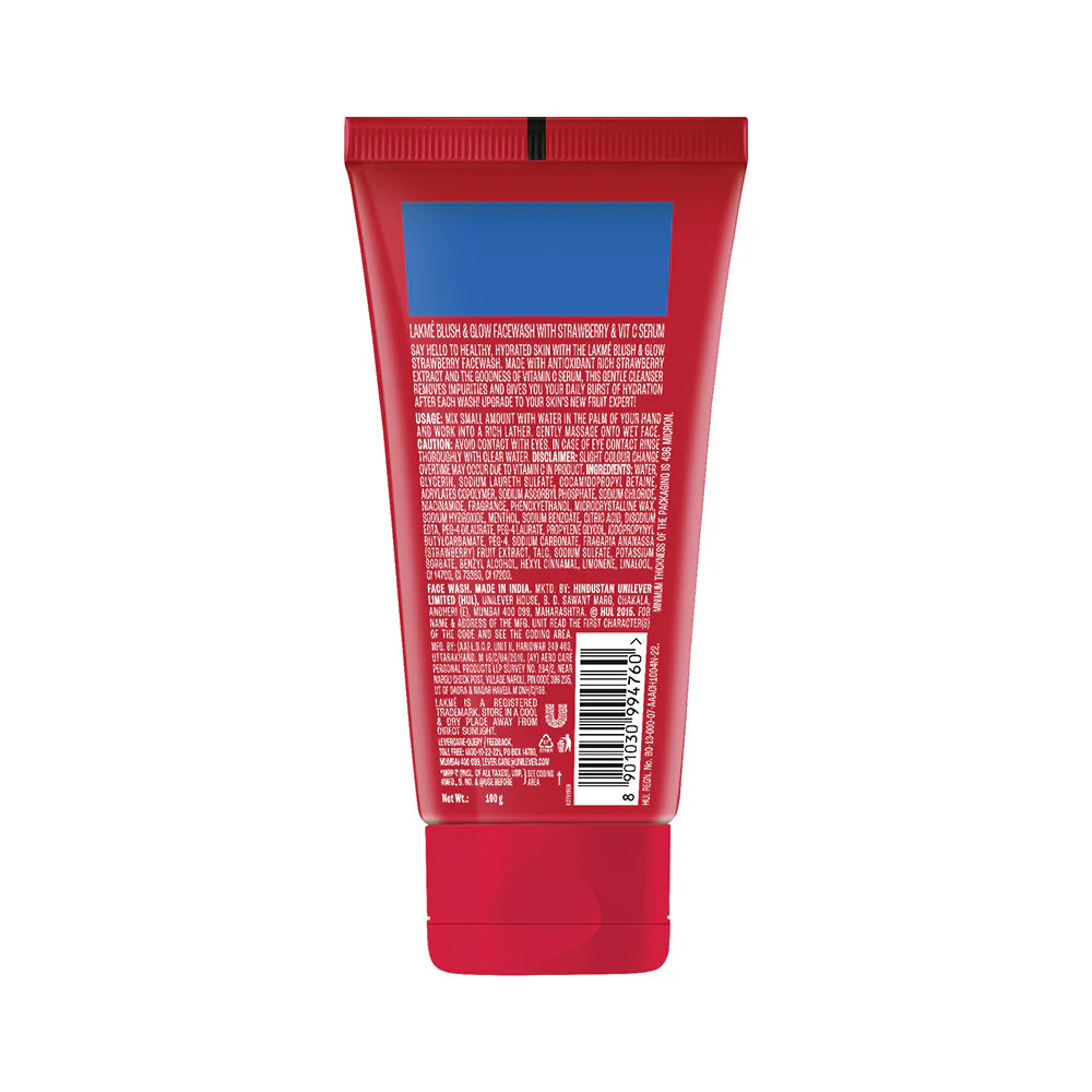 Lakme Paris Blush & Glow Strawberry & Vitamin C Serum Face Wash