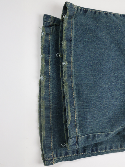 Celestial Green Tinted Y2K Bootcut Jeans