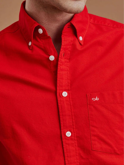 Aldeno Men Oxford Bright Red Casual Shirt (GALLY)