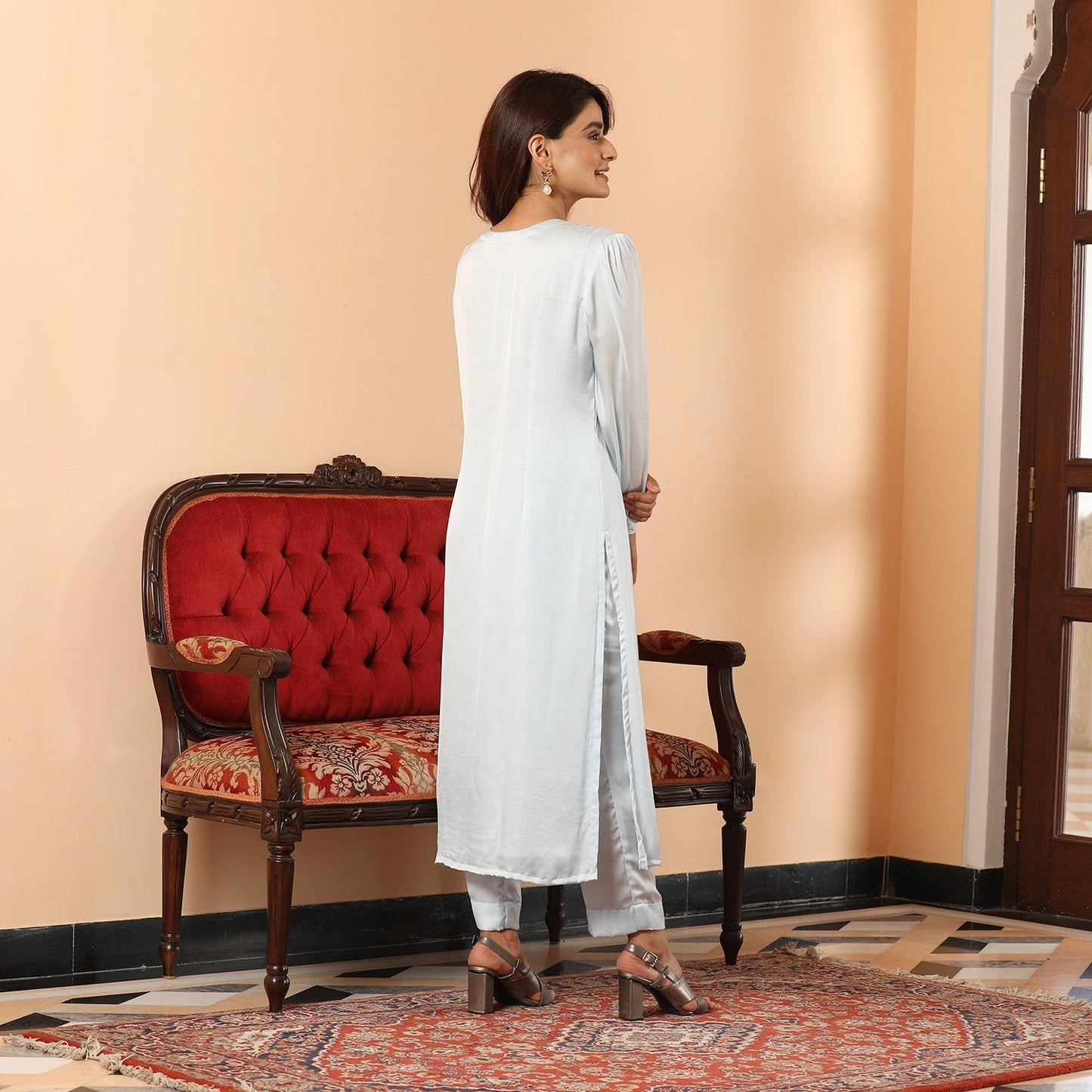 Lapise Beaded Kurta Set