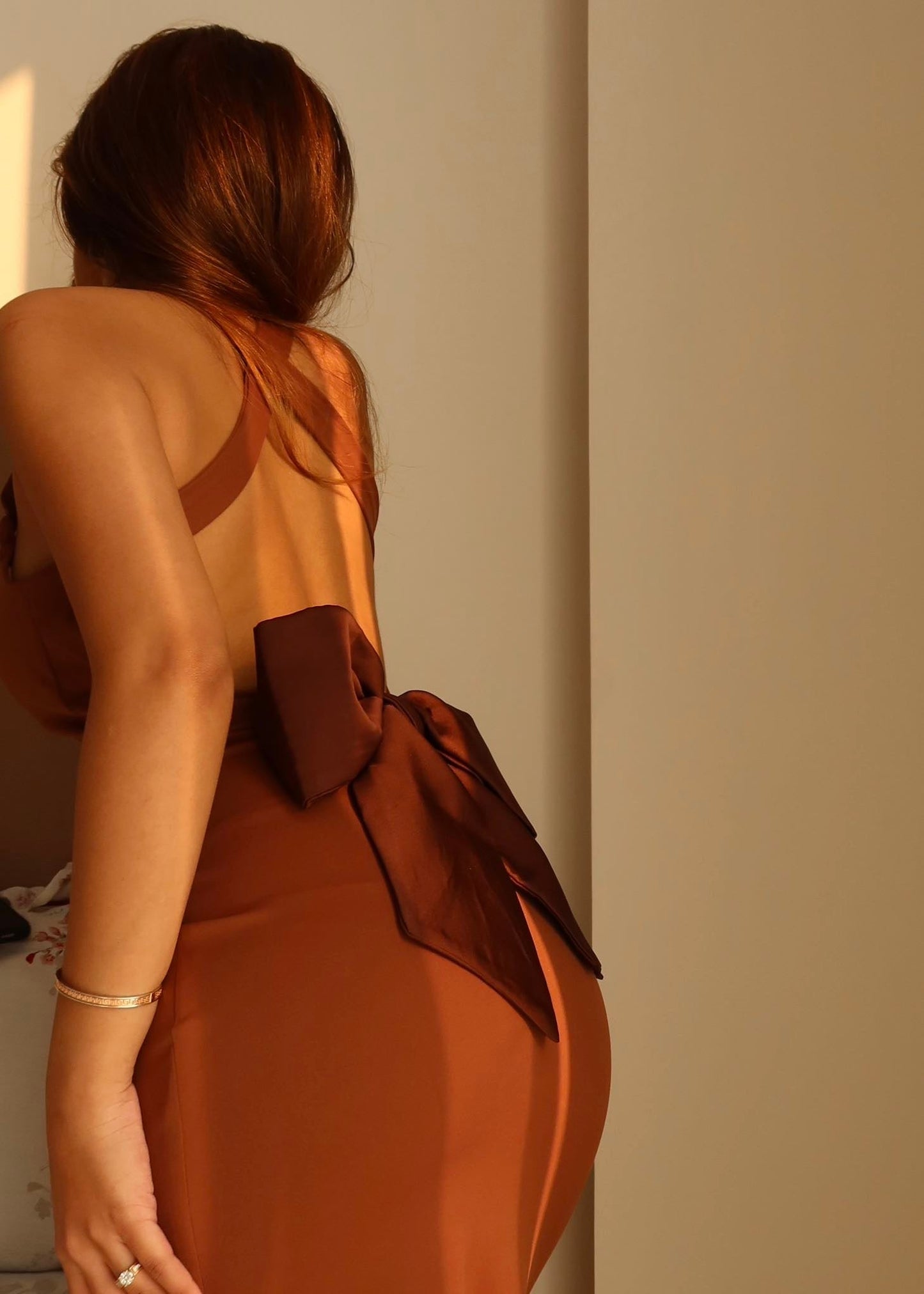 Opera Bow Backless Dress
