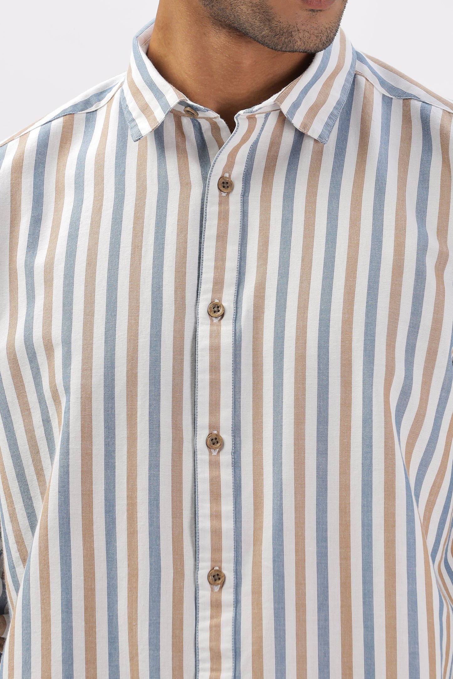 Uri Multicolor Vertical Stripe Casual Cotton Shirt Uri