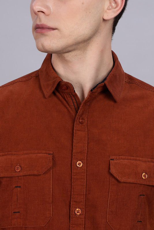 Kuons Avenue Men’s Cedarwood Corduroy Casual Shirt