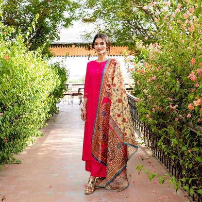 Rani Kalamkari Suit