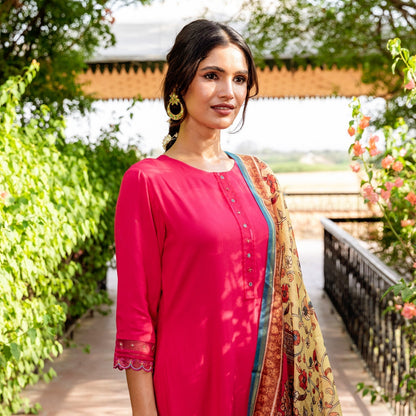 Rani Kalamkari Suit