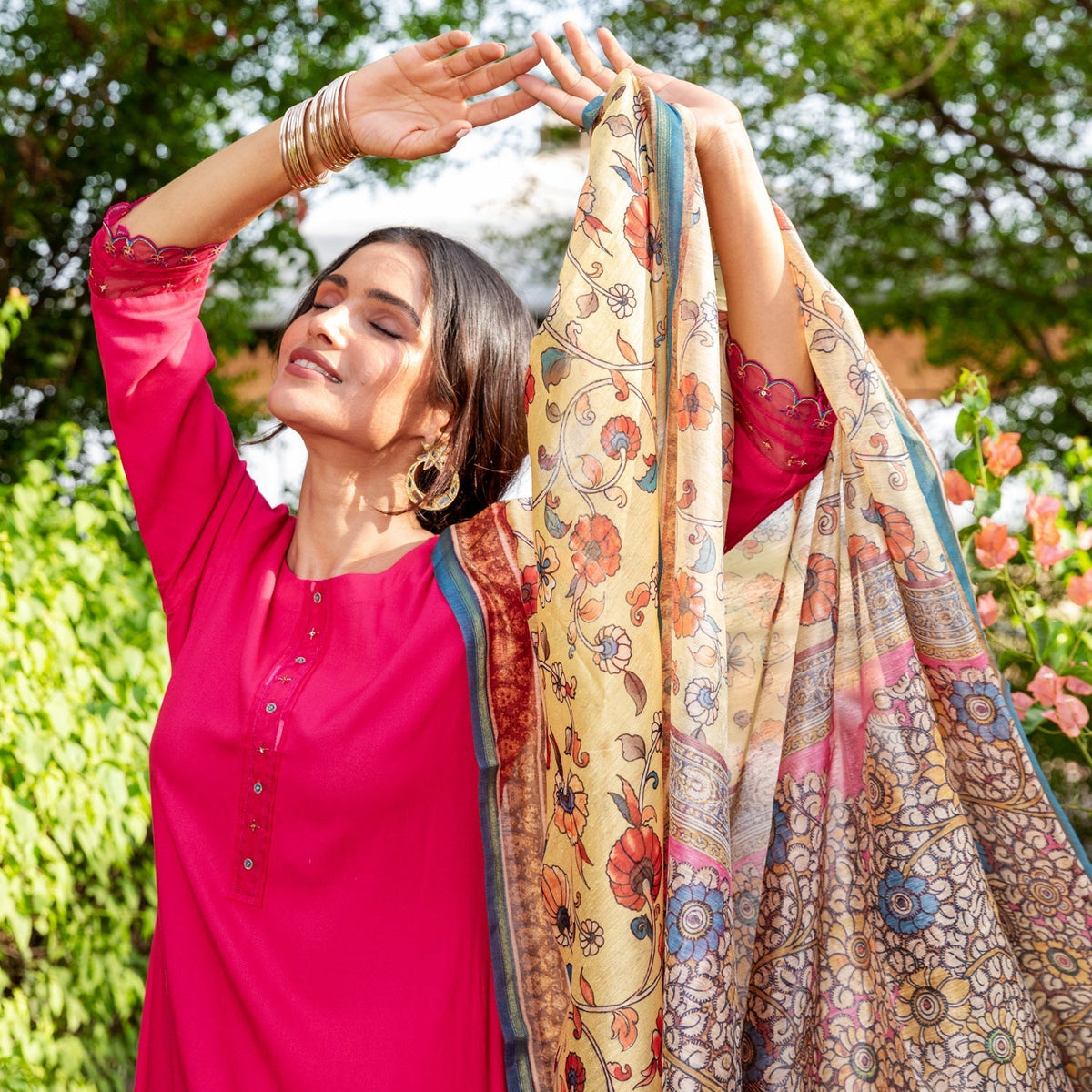 Rani Kalamkari Suit