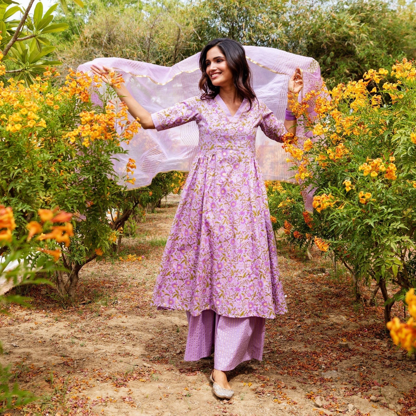 Lilac Block Suit
