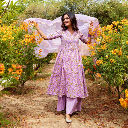 Lilac Block Suit