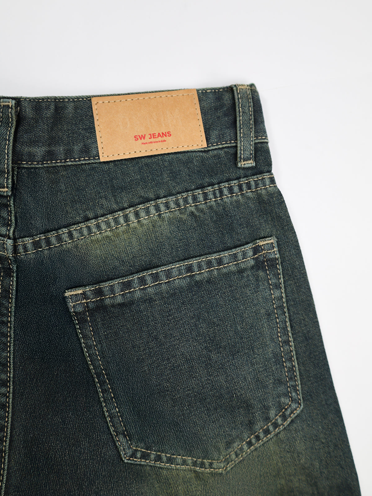 80s Grunge Streetwear Blue Tinted Wide Leg Jeans