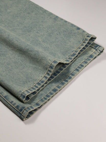 80s Cool Blue Tinted Super Wide Leg Jeans